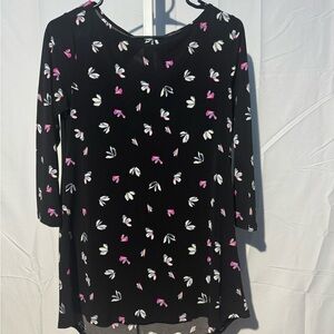The Limited Black Dress with Pink and White Floral Design Size XS